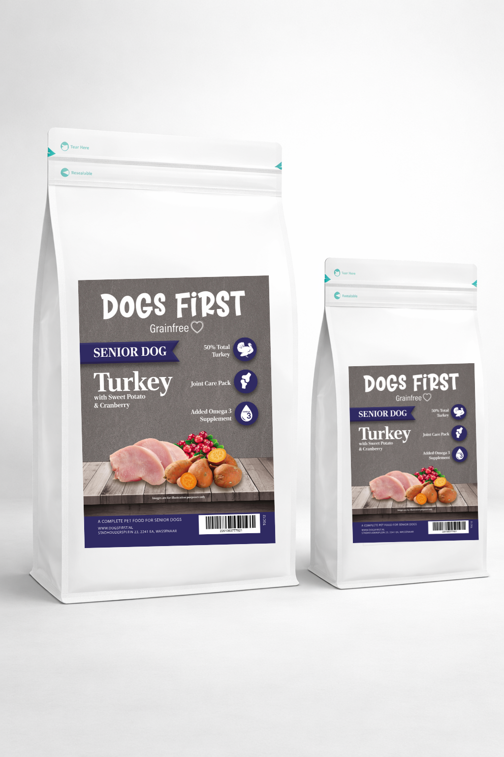 Dogs First Kalkoen met Zoete Aardappel & Veenbes | Oudere honden